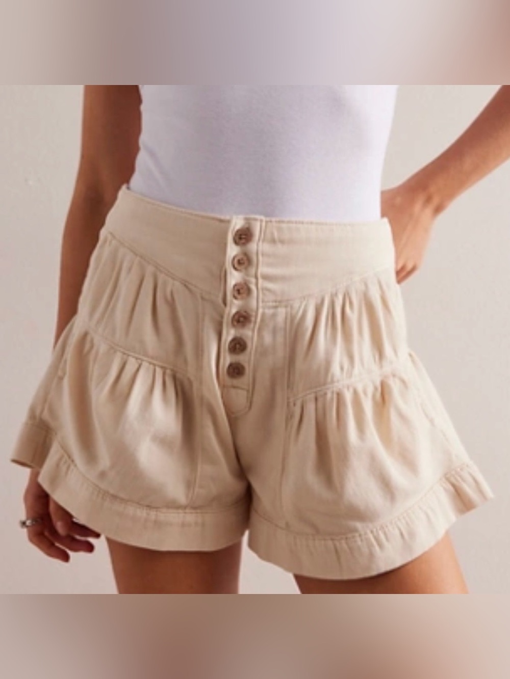 We The Free Free People Fleur Denim Shorts Bright Lights Size Small